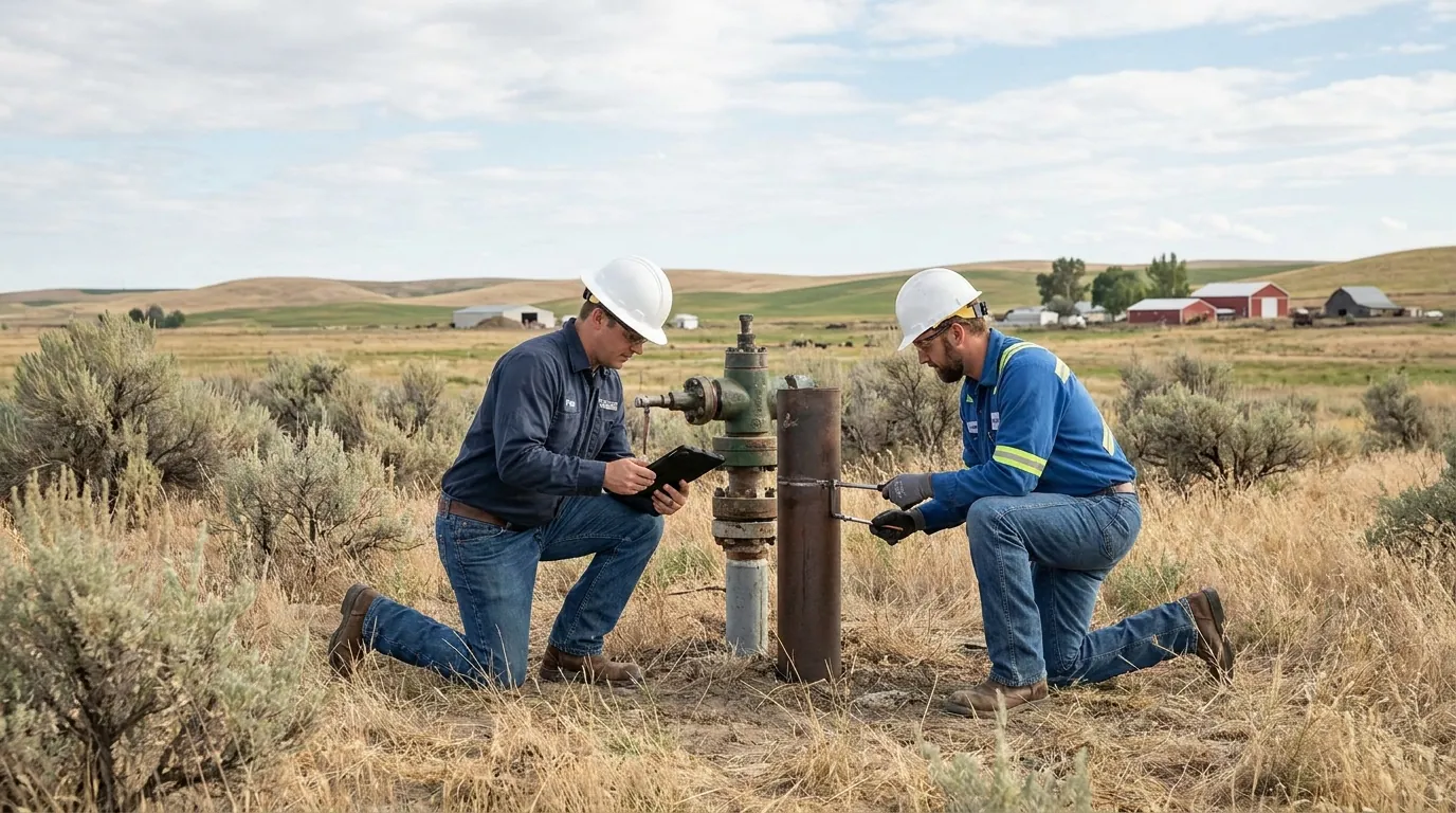 Well head on dry ground at a Kuna acreage property